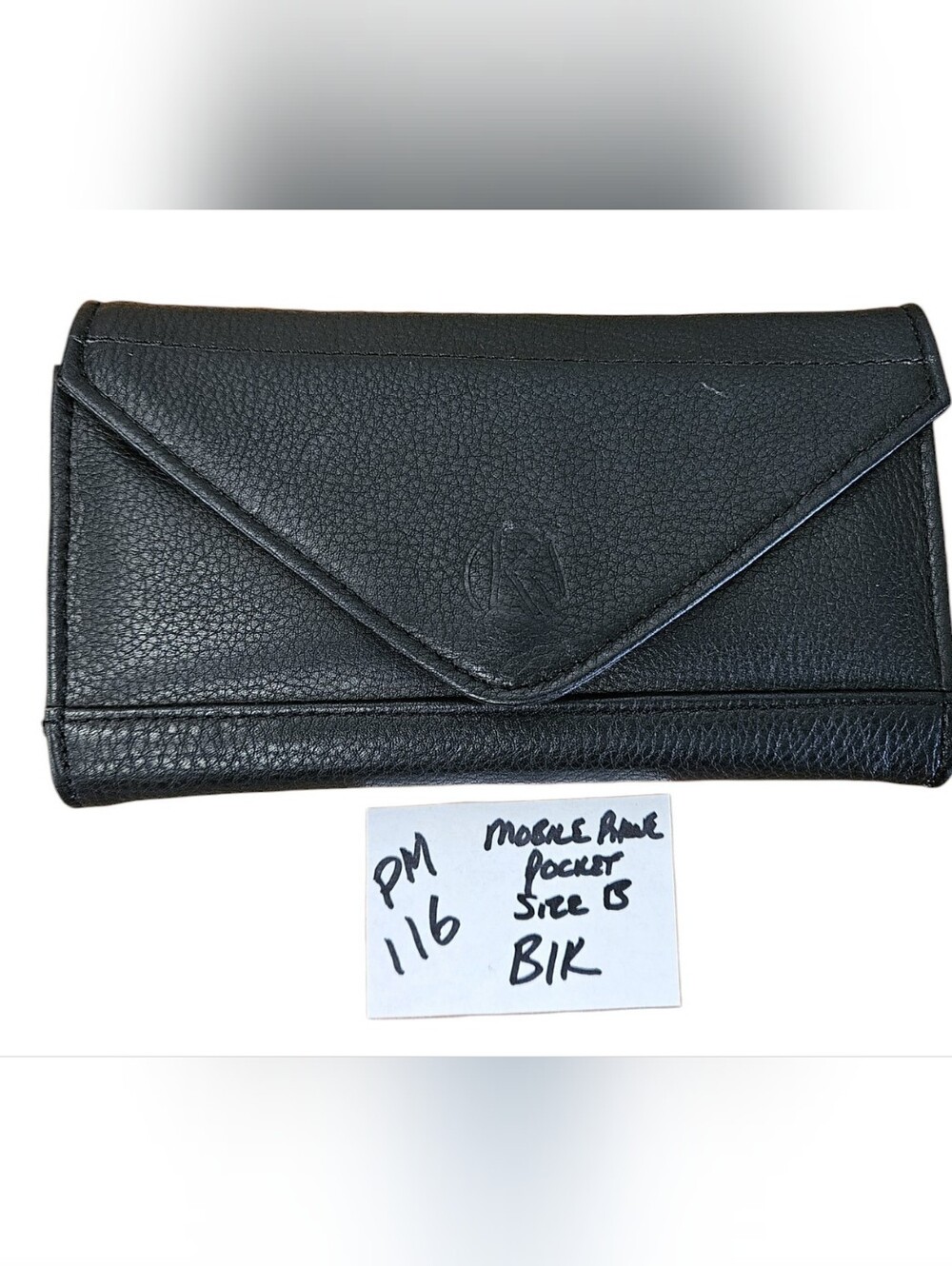 KL Select Leather Mobile Phone Pocket Size "B" 7" X 3.5" Black